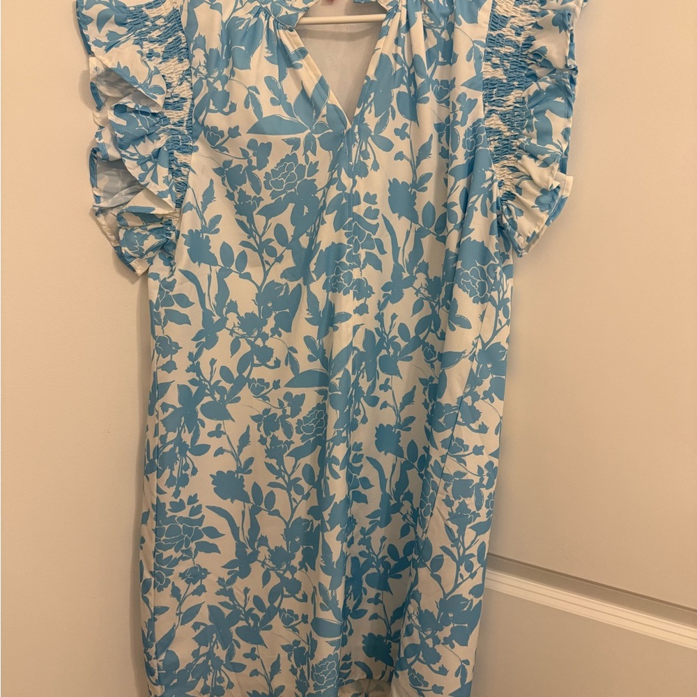 THML Floral Blue and White Dress